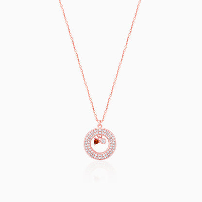 Rose Gold Special Slides Open Pendant With Link Chain