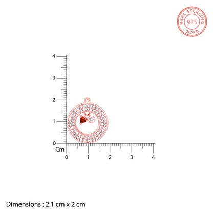 Rose Gold Two Hearts Becoming One Pendant With Link Chain