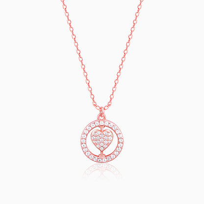 Rose Gold Custom Endless Love Pendant With Link Chain