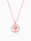 Rose Gold Custom Endless Love Pendant With  Link Chain