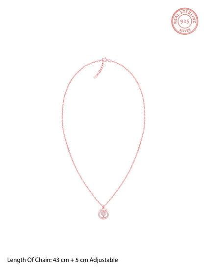 Rose Gold Custom Endless Love Pendant With  Link Chain