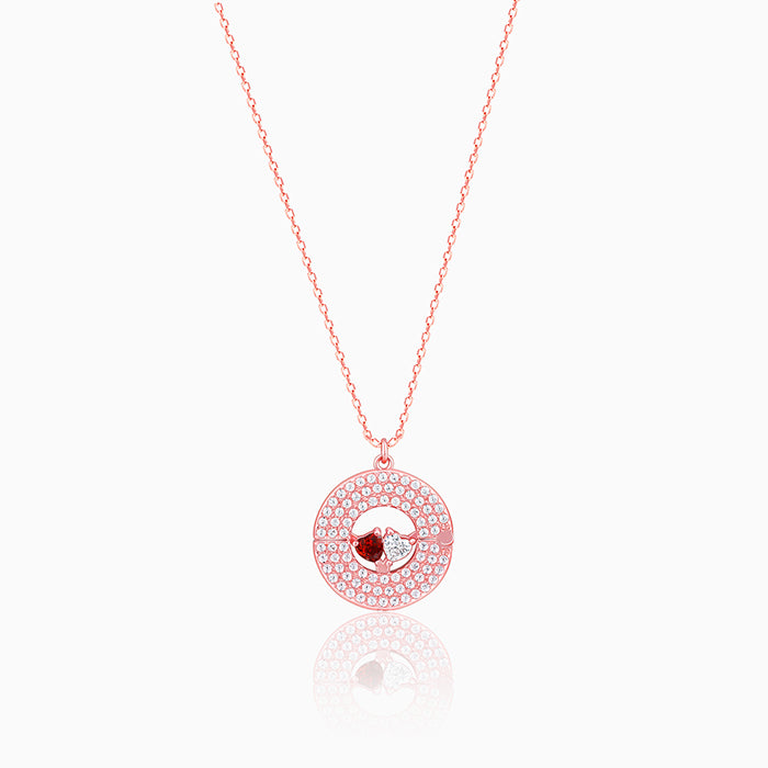 Rose Gold I Love You Openable Pendant With Link Chain