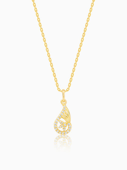 Golden Aria Pendant with Link Chain
