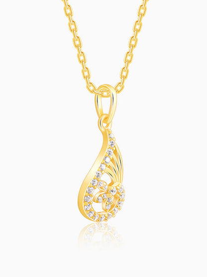 Golden Aria Pendant with Link Chain