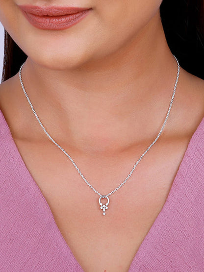 Silver Euphoria Pendant With Link Chain