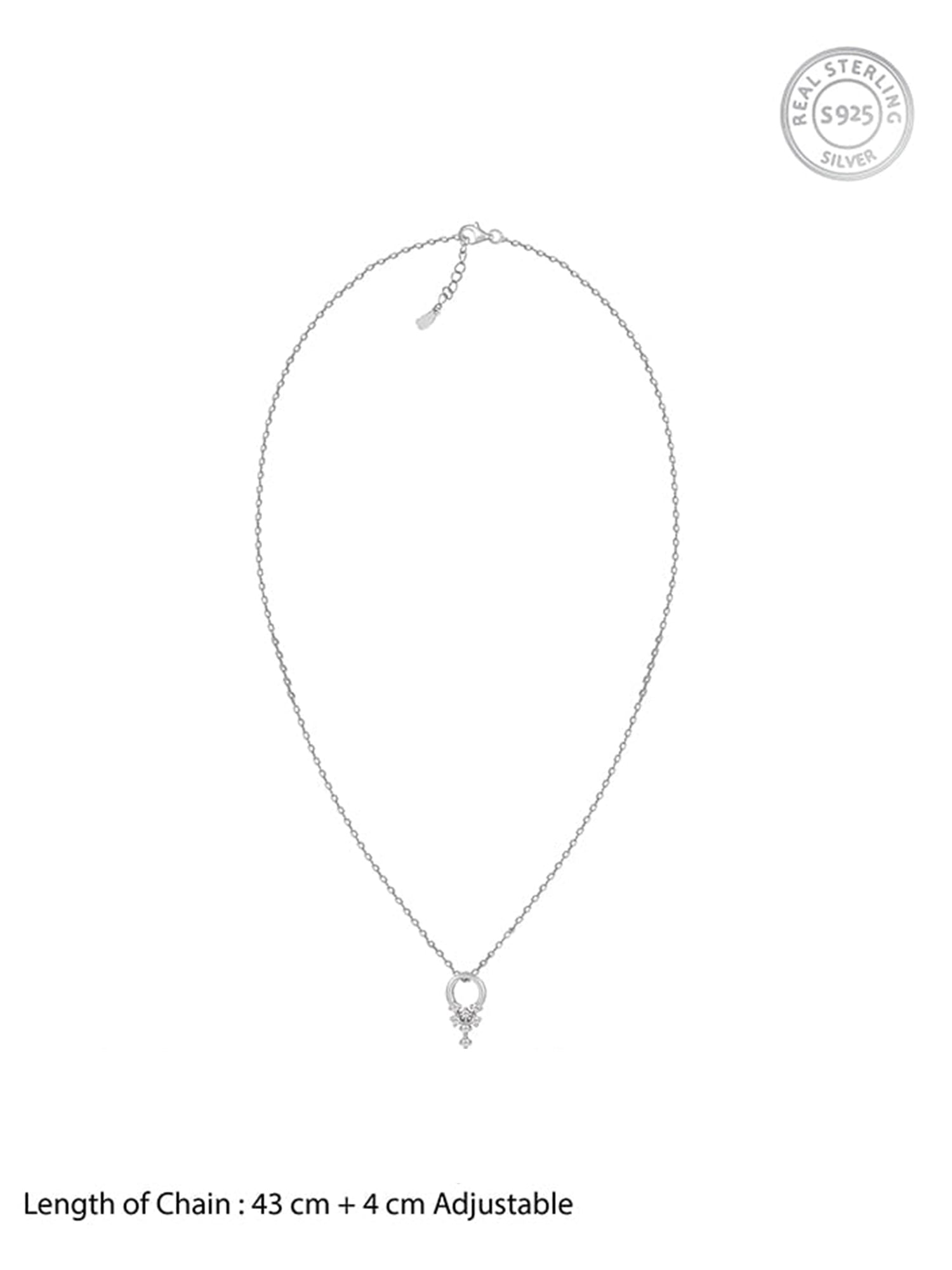 Silver Euphoria Pendant With Link Chain