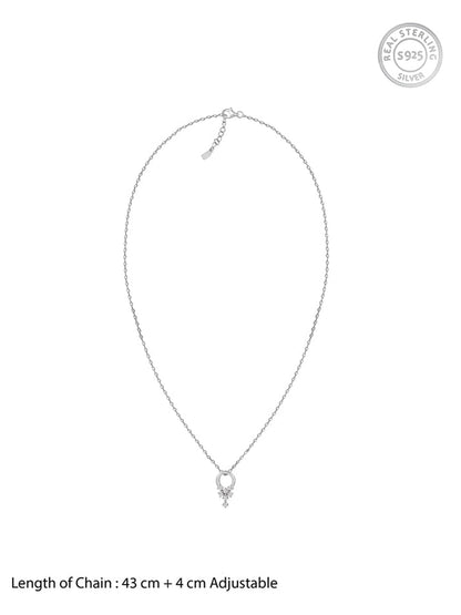 Silver Euphoria Pendant With Link Chain