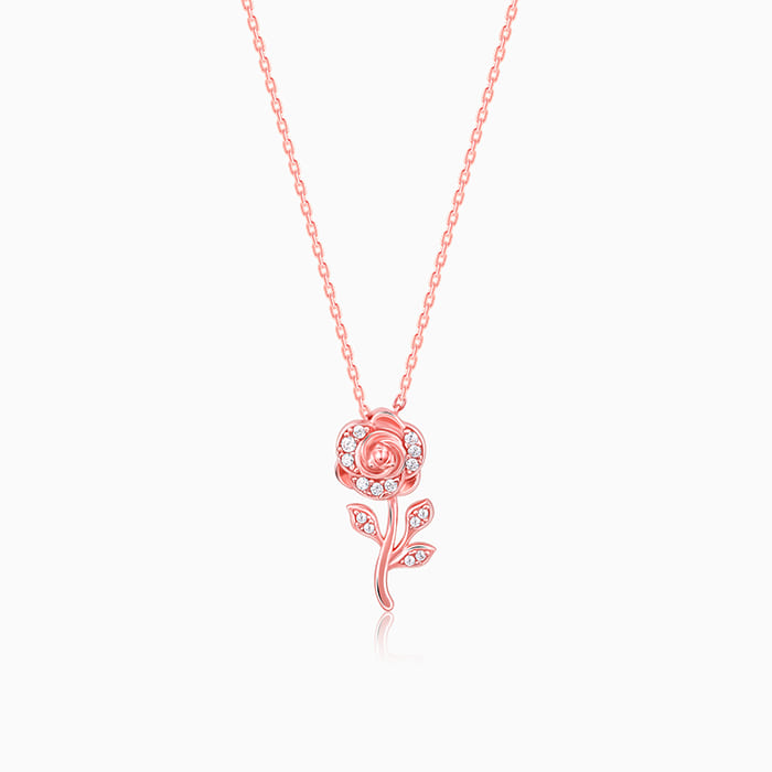 Rose Gold Roseate Pendant with Link Chain