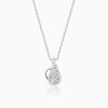 Silver Wave Knot Pendant With Link Chain