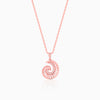 Rose Gold Volute Pendant With Link Chain