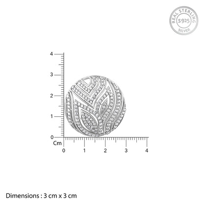 Silver Art Nouveau Pendant With Link Chain