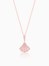 Rose Gold Seashell Pendant With Link Chain