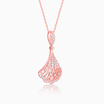 Rose Gold Seashell Pendant With Link Chain