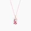 Rose Gold Pink Musli Spin Pendant With Link Chain