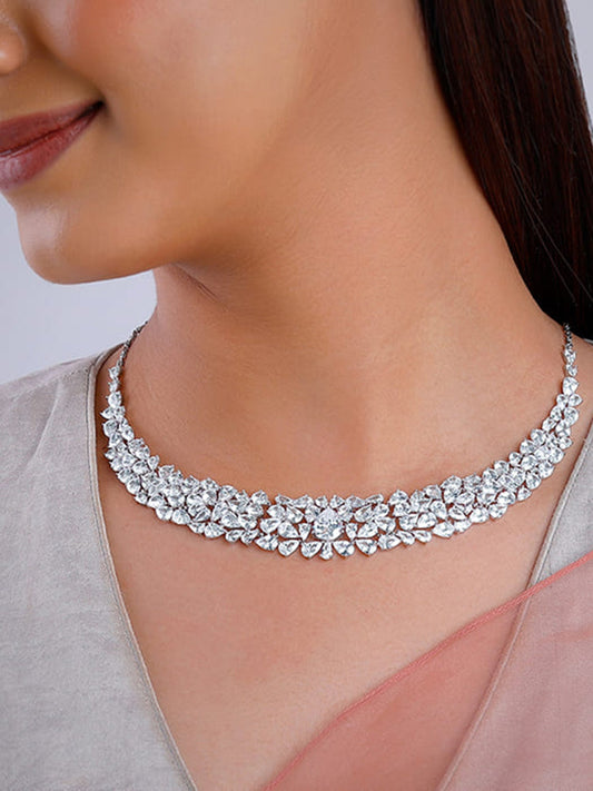 Silver Elara Statement Necklace