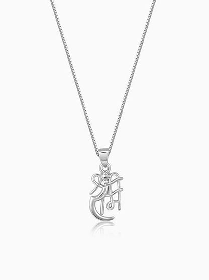 Silver Shree Ram Pendant with Link Chain For Him