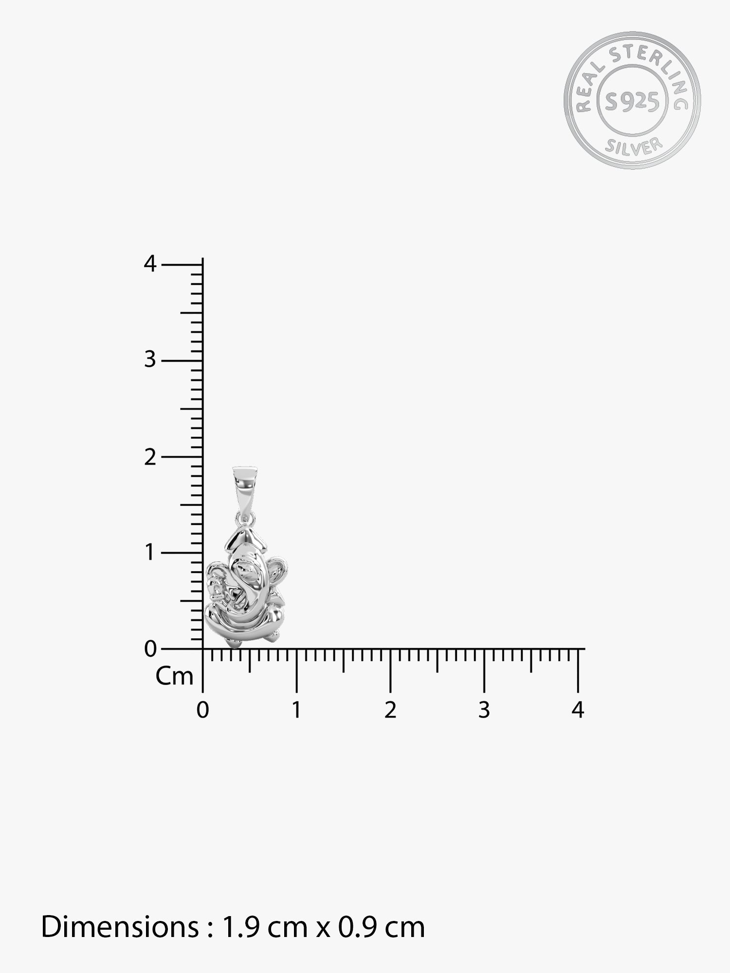 Silver Ganapathi Pendant with Link Chain For Him