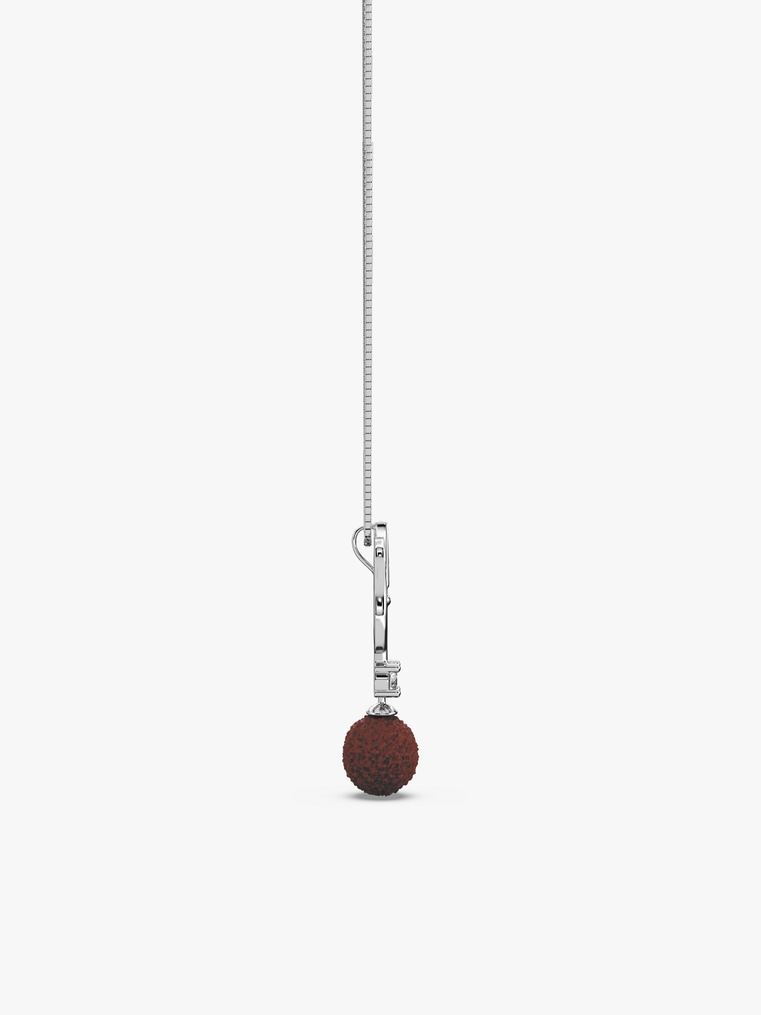 Silver Trishul And Rudraksha Pendant With Box Chain for Him