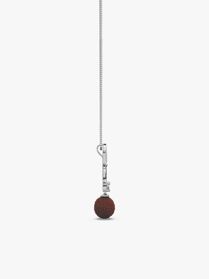 Silver Trishul And Rudraksha Pendant With Box Chain for Him