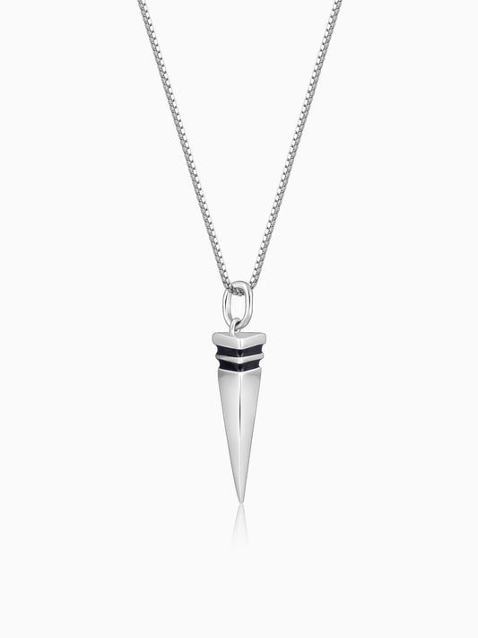 Aditya Roy Kapur Silver Spike Pendant With Link Chain For Him