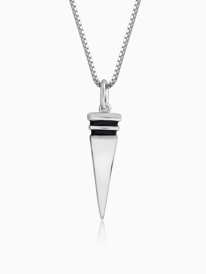Aditya Roy Kapur Silver Spike Pendant With Link Chain For Him