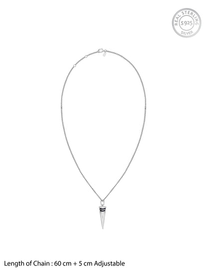 Aditya Roy Kapur Silver Spike Pendant With Link Chain For Him