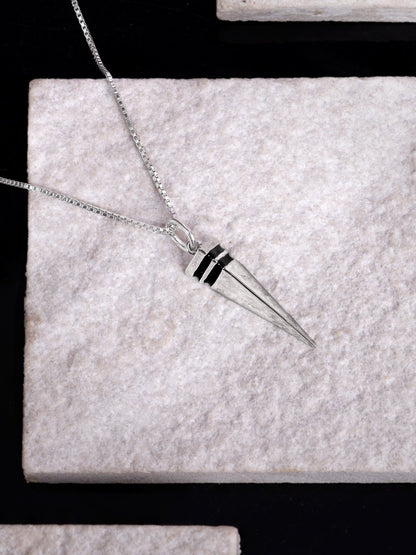 Aditya Roy Kapur Silver Spike Pendant With Link Chain For Him