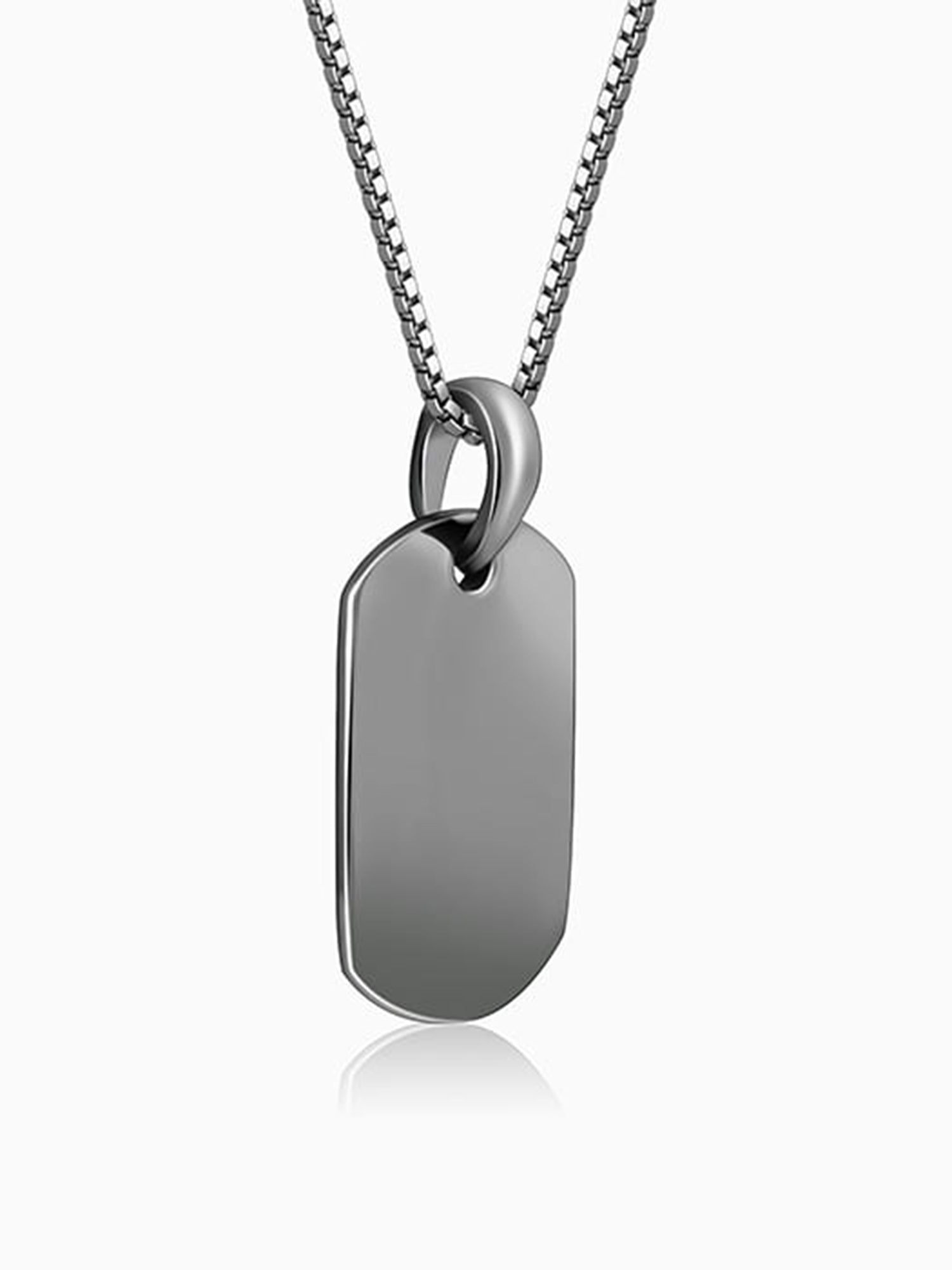 Black Rhodium Aegis Amulet Pendant with Box Chain For Him
