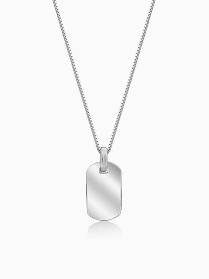 Silver Aegis Amulet Pendant with Box Chain For Him