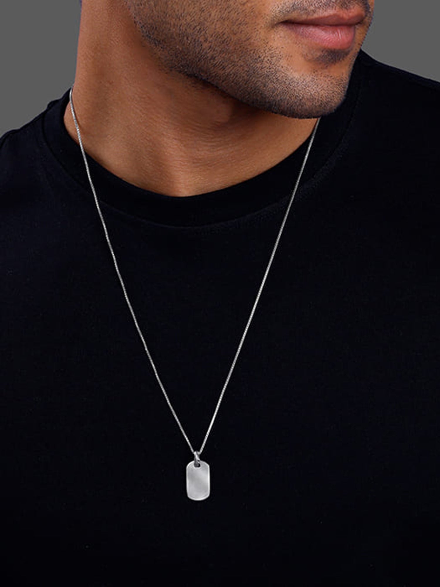 Silver Aegis Amulet Pendant with Box Chain For Him