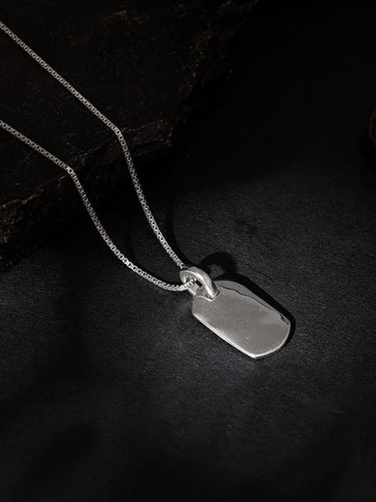 Silver Aegis Amulet Pendant with Box Chain For Him