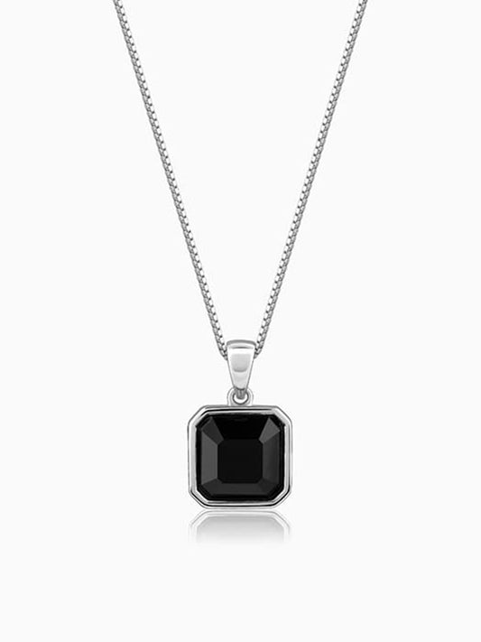 Silver Warrior’s Crest Pendant with Box Chain For Him