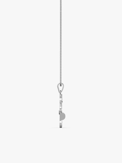 Silver Trishul And Damru Pendant With Box Chain For Him