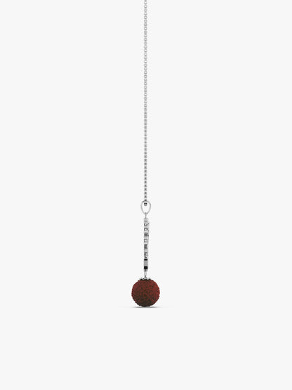 Silver Om Trishul Rudraksha Pendant With Box Chain For Him