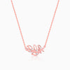 Rose Gold Saumya Mor Pankh Necklace