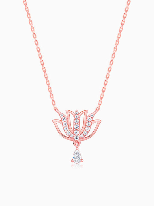 Rose Gold Thamarai Necklace