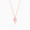 Rose Gold Komal Pankh Pendant With Link Chain