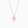 Rose Gold Komal Pankh Pendant With Link Chain