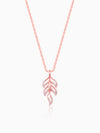 Rose Gold Komal Pankh Pendant With Link Chain