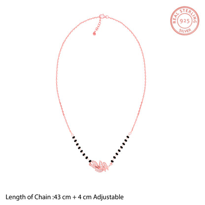Rose Gold Peacock Feather Mangalsutra
