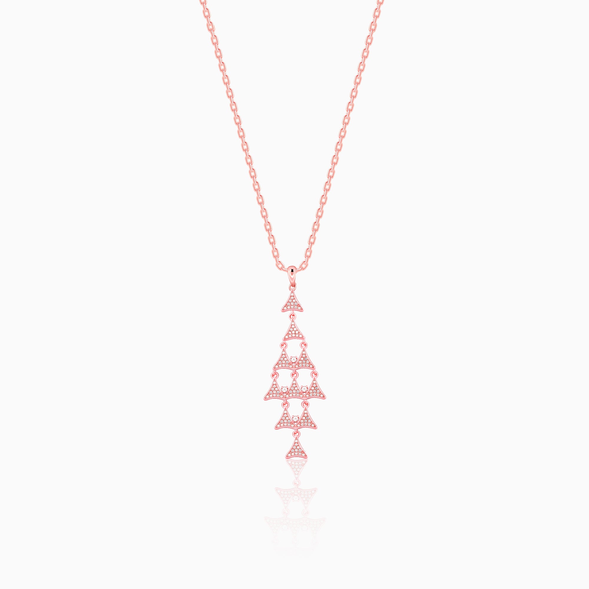 Rose Gold Baum Pendant With Link Chain - Image 1