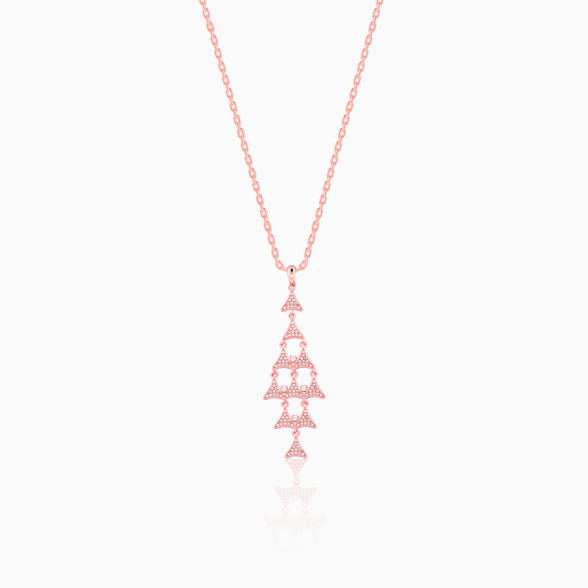 Rose Gold Baum Pendant With Link Chain
