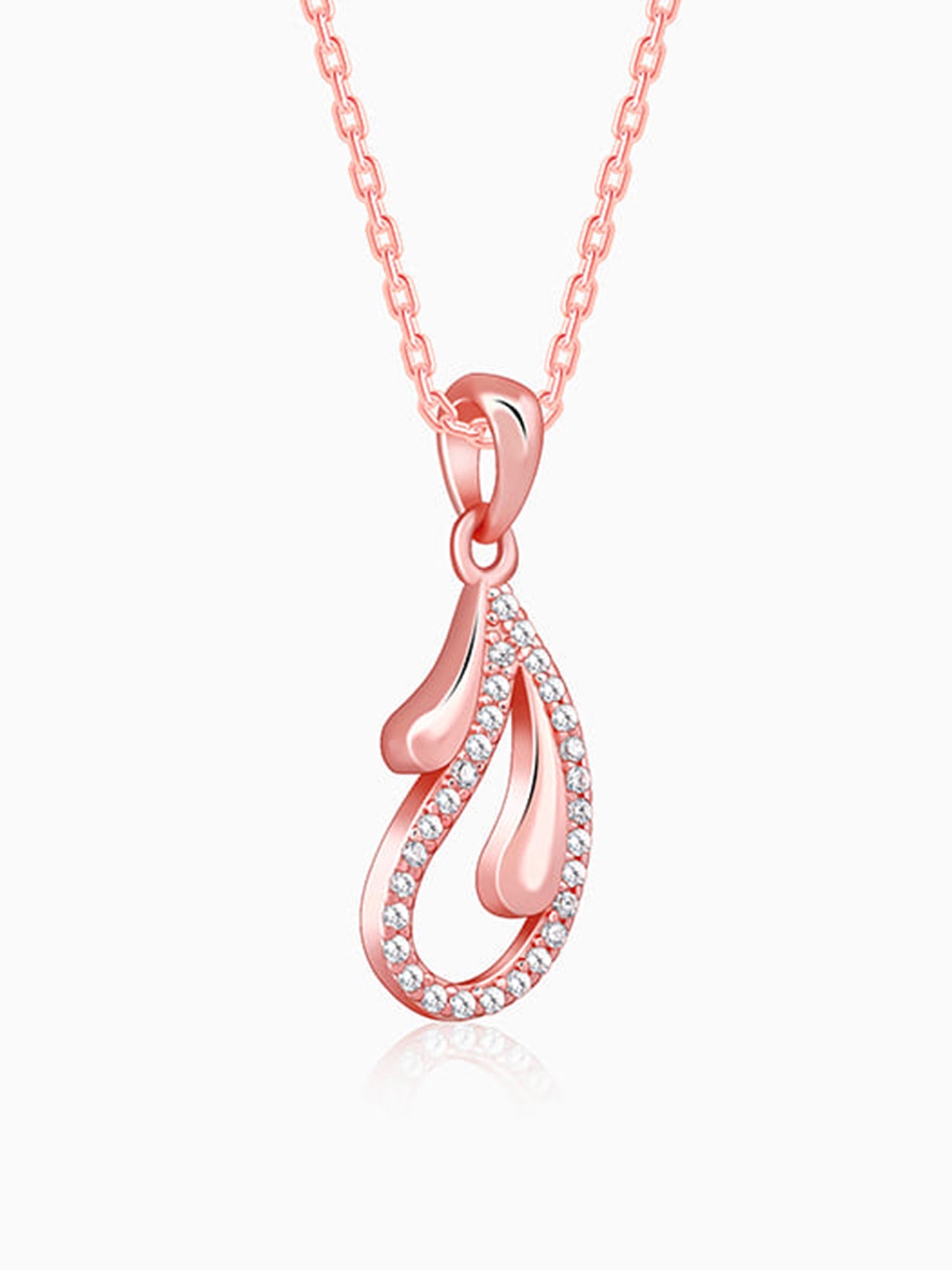 Rose Gold Specially You Pendant With Link Chain