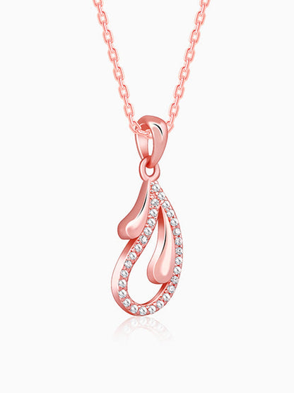 Rose Gold Specially You Pendant With Link Chain