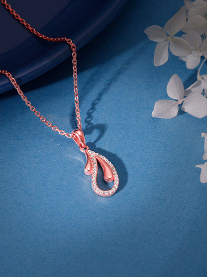 Rose Gold Specially You Pendant With Link Chain