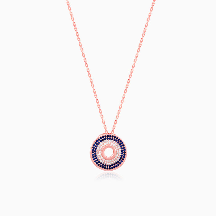 Rose Gold Glittering Joy Pendant With Link Chain