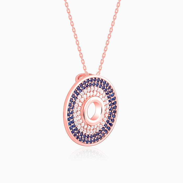 Rose Gold Glittering Joy Pendant With Link Chain - view 4