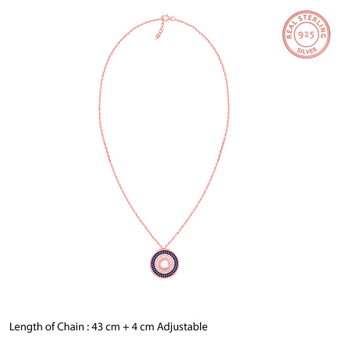 Rose Gold Glittering Joy Pendant With Link Chain - view 6