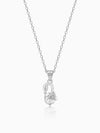 Silver Mini Swan Pendant with Link Chain