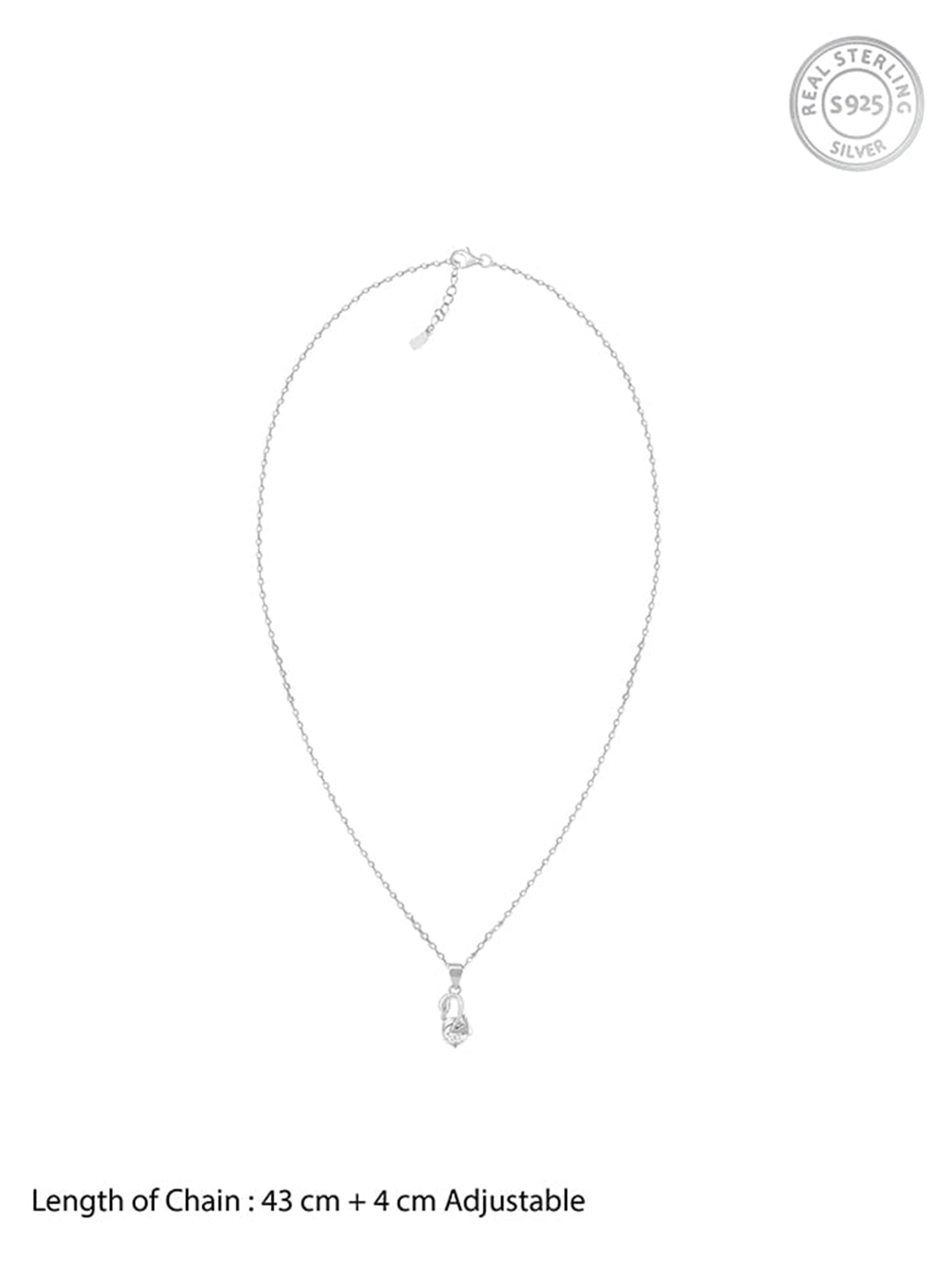 Silver Mini Swan Pendant with Link Chain